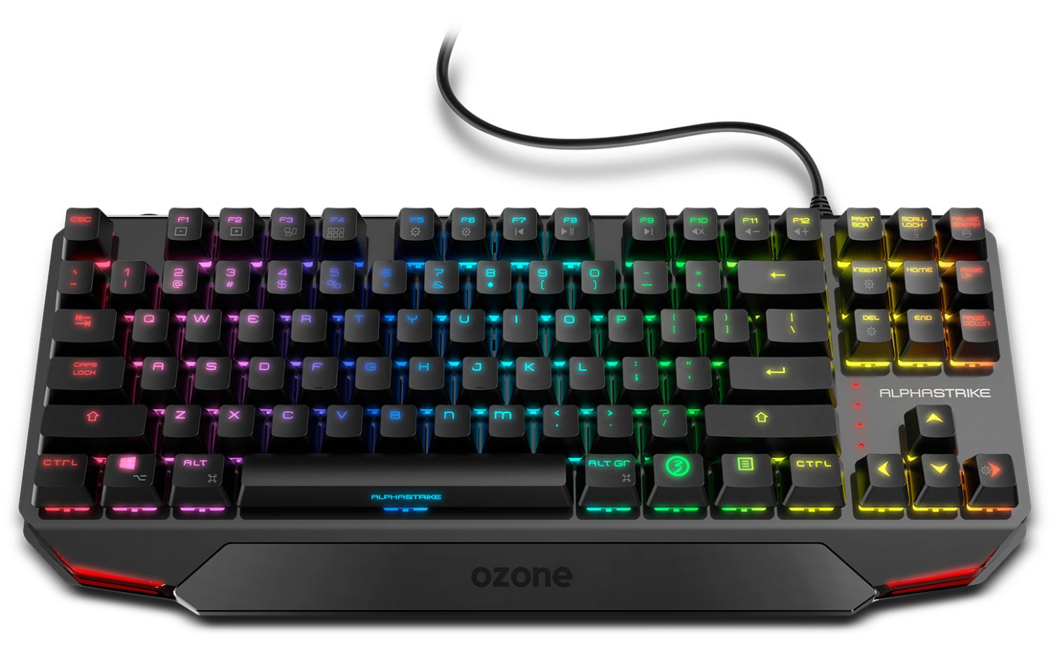 OZALPHASTRIKESP - Teclado Gaming Ozone Alpha Strike, LED RGB, Switch Outemu Red, Usb. (OZALPHASTRIKESP)