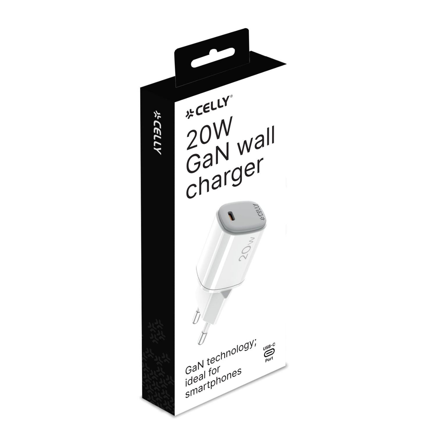 UPTC1USBC20WWH - Cargador de Pared CELLY 20W Gan Usb-C Blanco (UPTC1USBC20WWH)