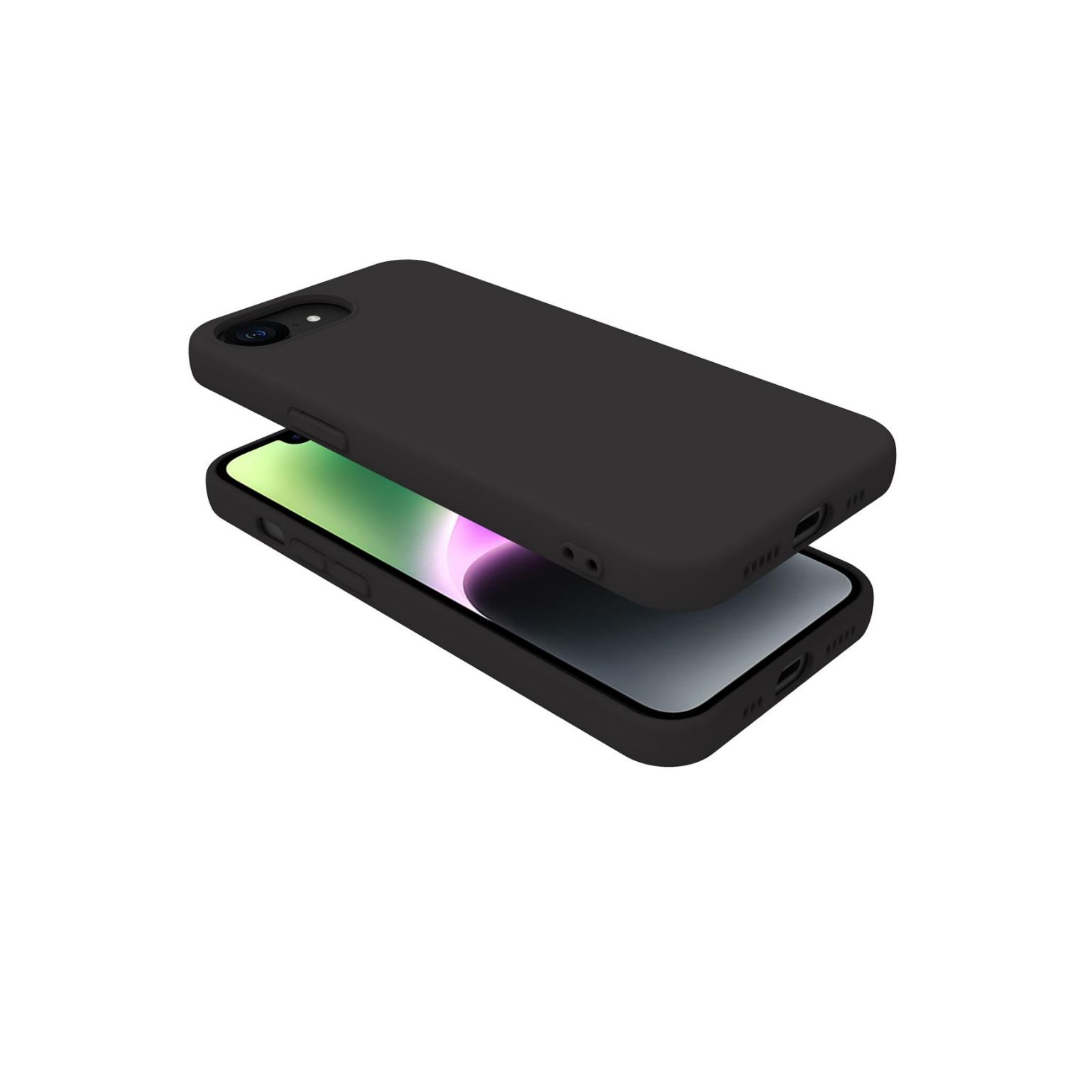 CROMO1123BK - Funda Celly Cromo para iPhone 16E con revestimiento de silicona, Negro (CROMO1123BK)