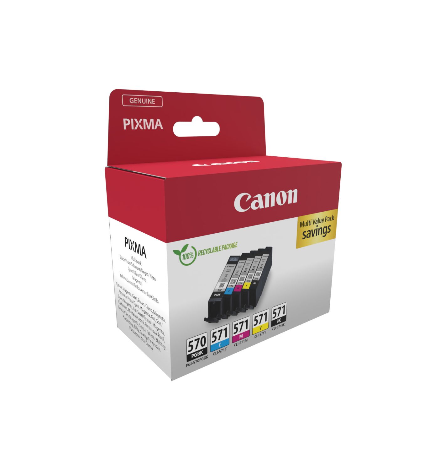 0372C006 - Tinta Canon PGI-570/CLI-571 Pack Negro/Color (0372C006)