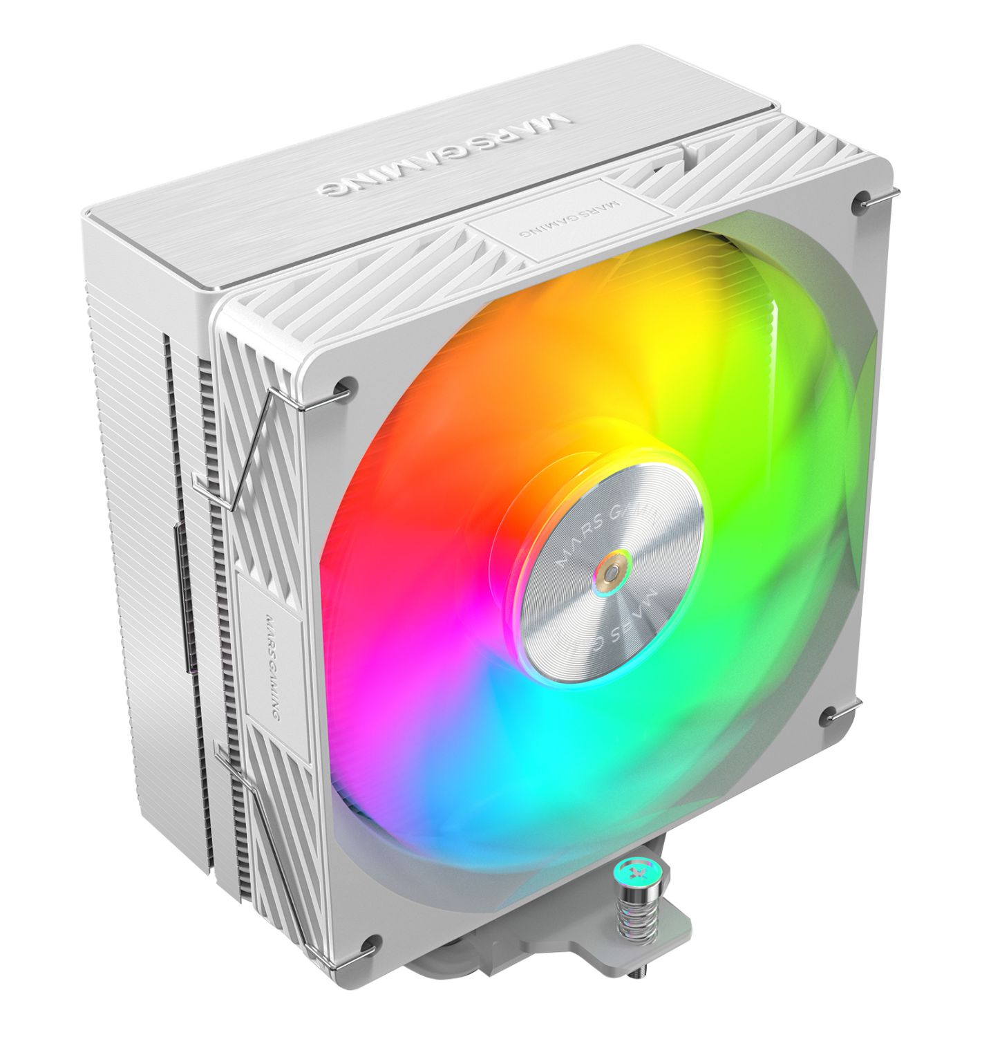 MCPUX5ARGBW - Ventilador MARS GAMING ARGB Disipador Cpu 280w Tdp 5x Heatpipes, 120mm, Blanco (MCPUX5ARGBW)