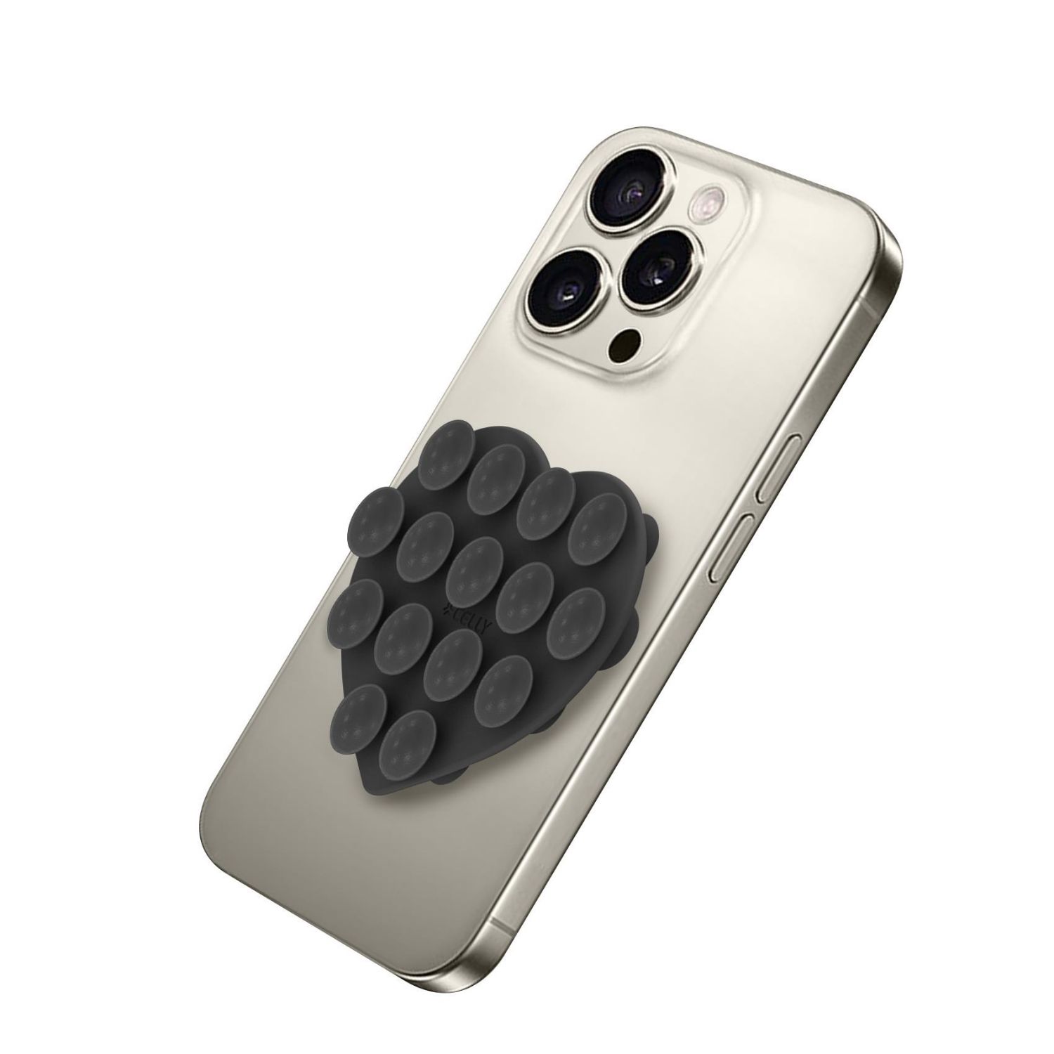 FIXHEARTBK - Ventosa CELLY para smartphone Corazon de Silicona Negro (FIXHEARTBK)