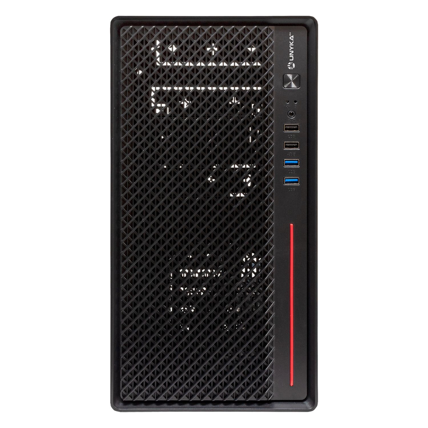 UK52121 - Caja UNYKA Numen 300 Pro 4Usb mATX Negro/Rojo. (UK52121)