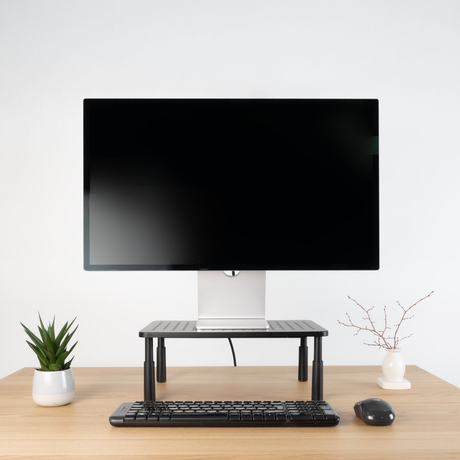 TQMR086 - Soporte Elevador TOOQ para Monitor/Porttil Hasta 20kg, 3alturas, Negro. (TQMR086)