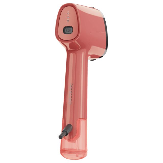 A01_EU01_104316 - Plancha vertical CECOTEC IronHero V-1500 Essential, suela cermica y 1500W, Lista en 30 segundos. Incluye accesorio de cepillo de silicona para atrapar pelusas e hilos. Rojo (A01_EU01_104316)