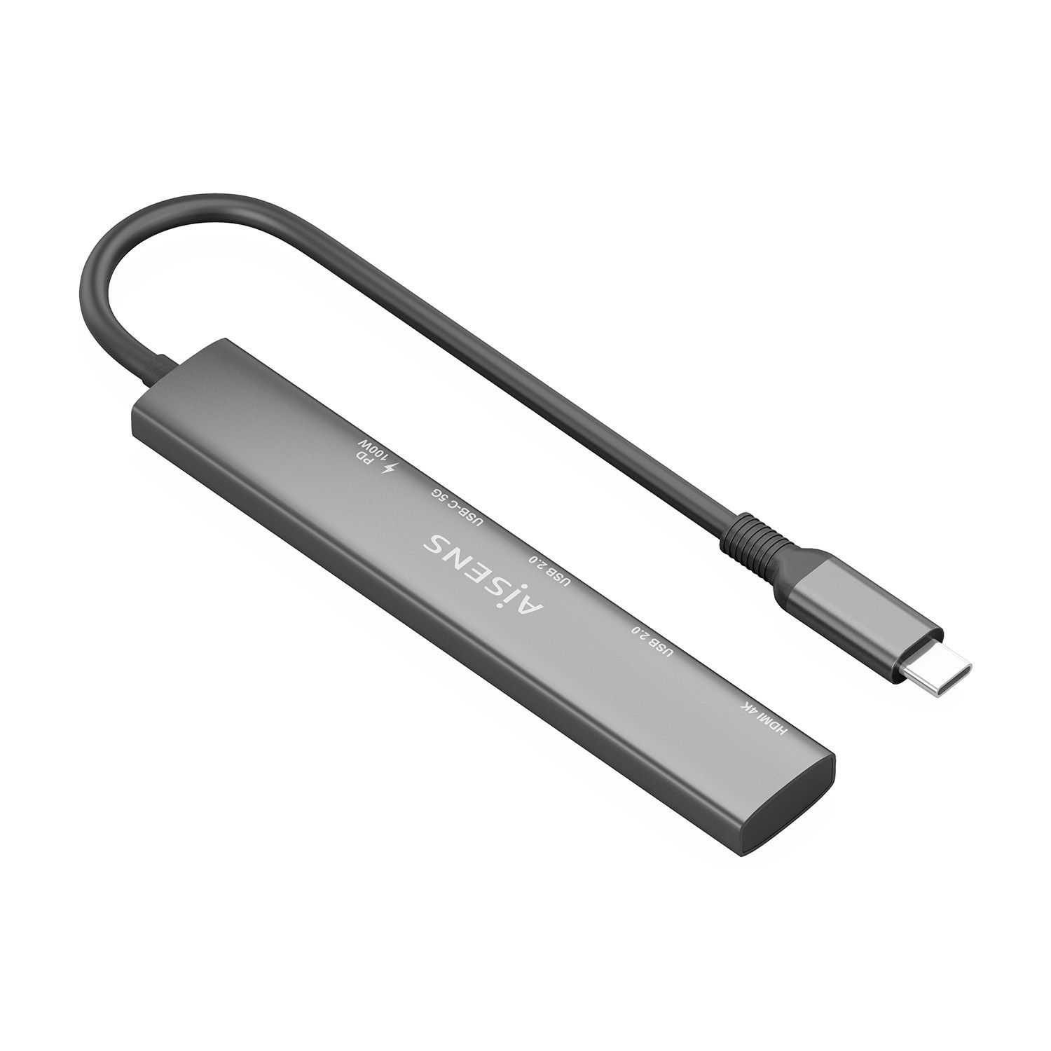 ASUC-5P022-GR - Docking Station AISENS 5en1 USB-C HDMI Gris (ASUC-5P022-GR)