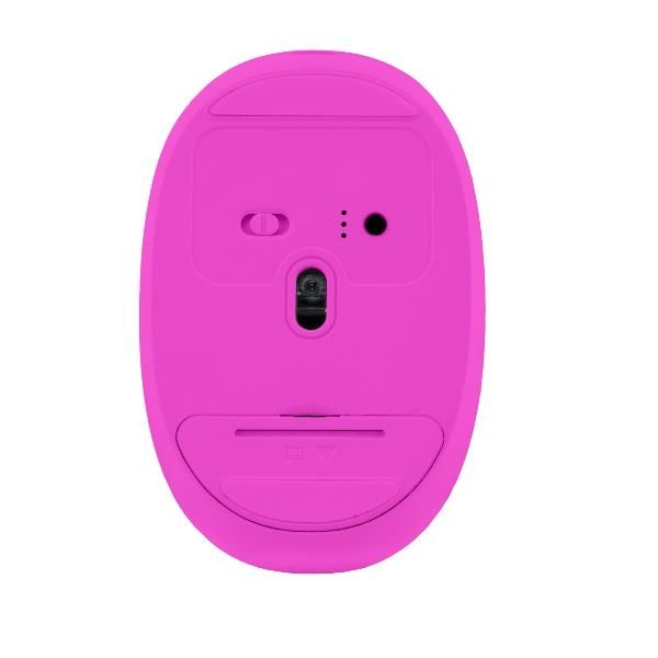 NXMDWS104 - Raton NILOX Dual-Wireless 3.0 y 5.2, Incluye un cable USB Tipo C para la carga, Silencioso, Blanco/Rosa (NXMDWS104)