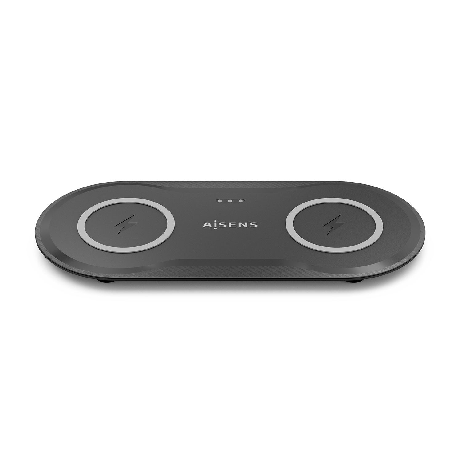 ASCH-15W2WC060-BK - Estacin de Carga AISENS Qi 2en1 Usb-C 15W Negro (ASCH-15W2WC060-BK)
