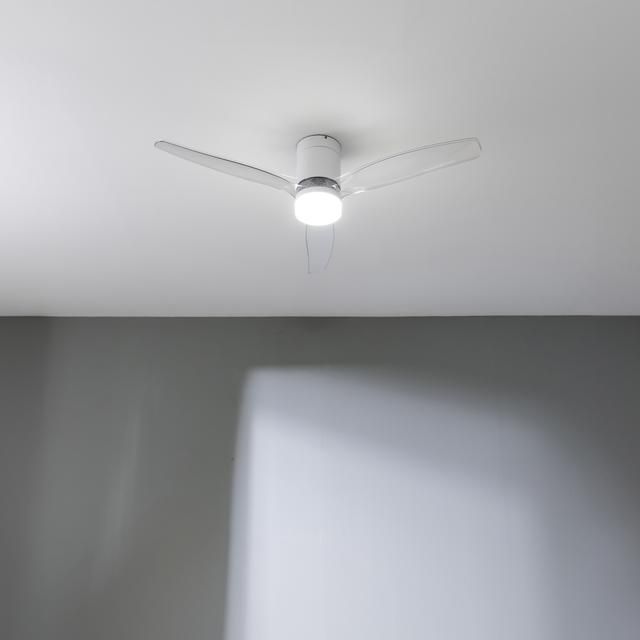 08498 - Ventilador de Techo CECOTEC EnergySilence Aero 5285 Sun WhiteTransparent 40W 3 Aspas WiFi (08498)
