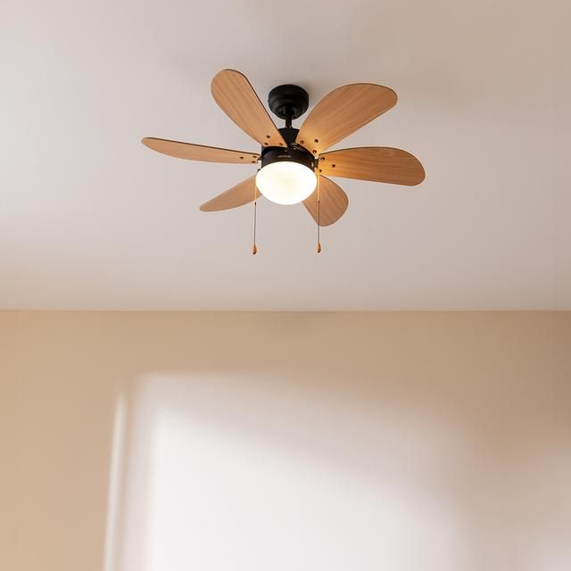 08368 - Ventilador de Techo CECOTEC EnergySilence Aero 360 Black&Wood 50W 6 Aspas (08368)