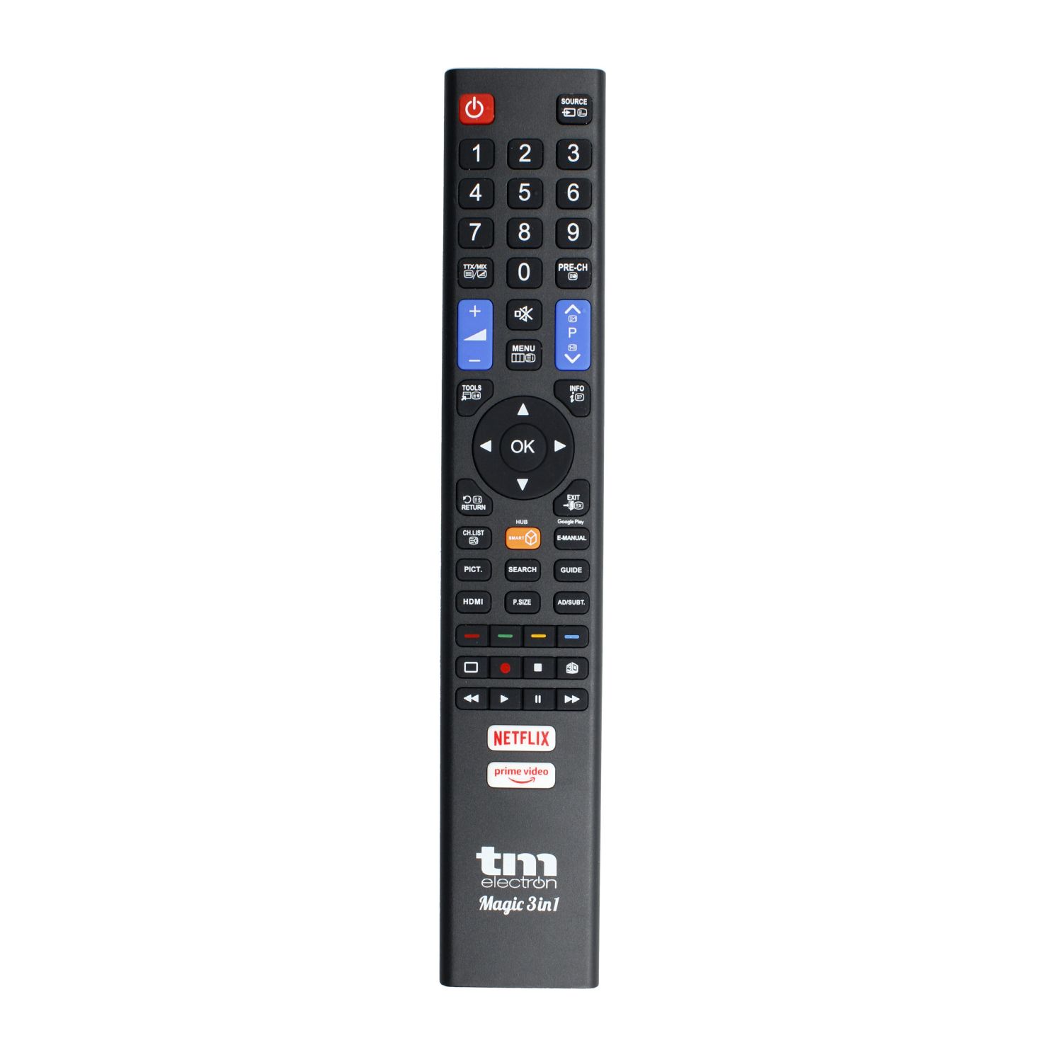 TMURC503 - Mando a Distancia TM ELECTRON Magic 3 en 1 para TV compatible con Samsung/LG/Sony (TMURC503)