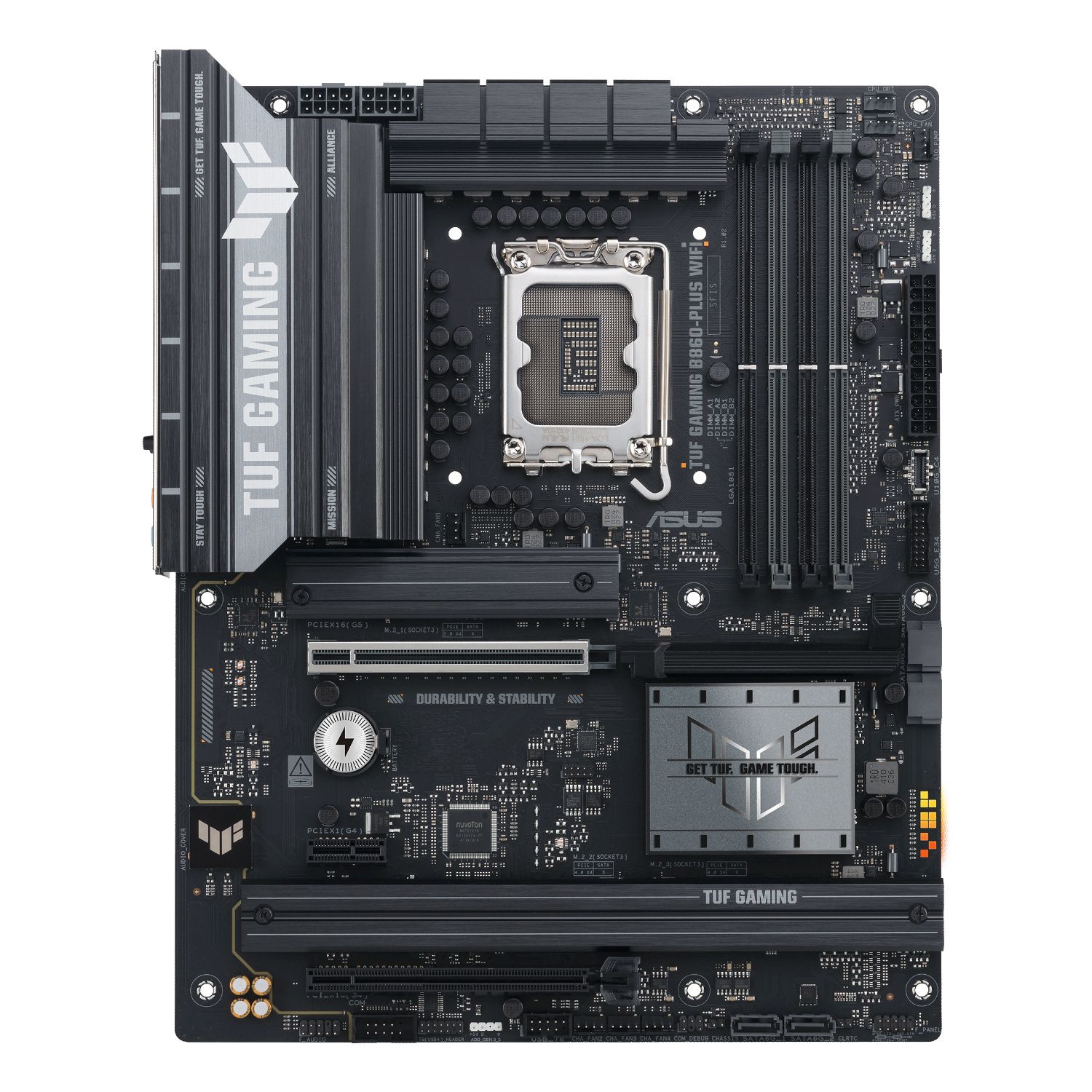 90MB1JL0-M0EAY0 - Placa base ASUS TUF GAMING B860-PLUS WIFI: (1851) 4DDR5 M.2 SATA3 PCIe USB-A/C DP HDMI RJ45 7.1 ATX WiFi 7 Bluetooth 5.4 Ethernet 2.5 GbE