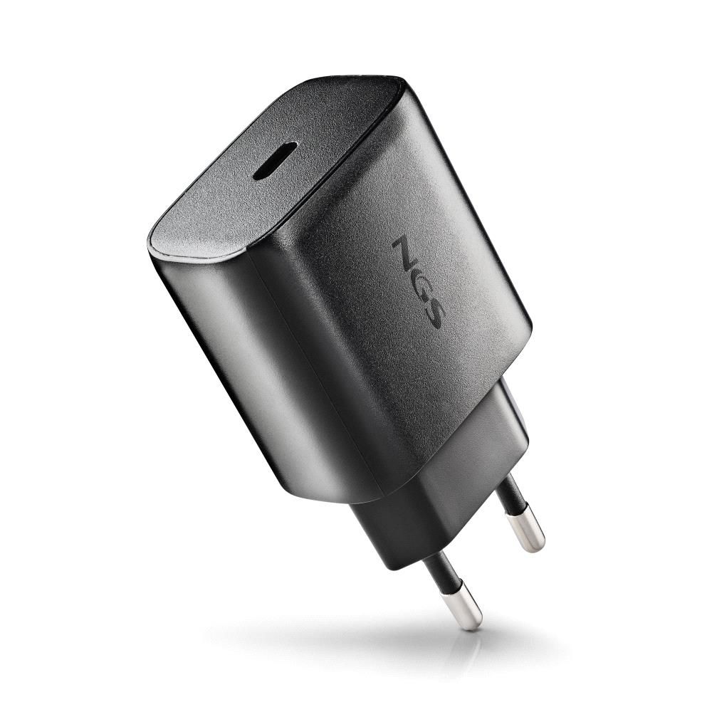 BUD45W-C - Cargador de Pared NGS GaN 45W 1xUSB-C Negro (BUD45W-C)