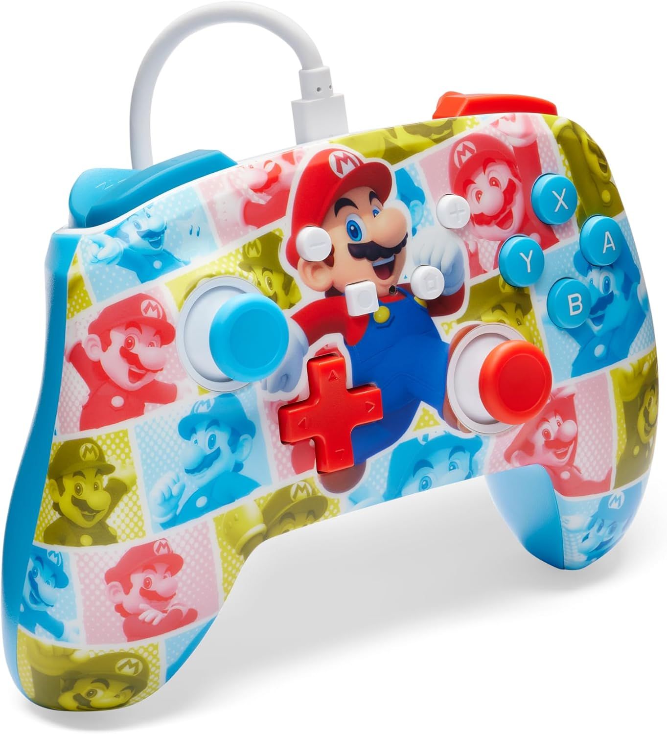 NSGP0282-01 - GamePad PowerA Nintendo Switch Mario Hero Reel Cable USB 3m (NSGP0282-01)
