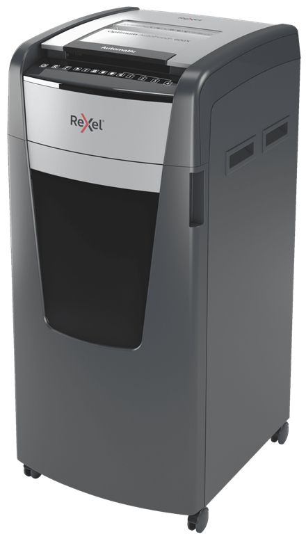 2020600XEU - Destructora Rexel AutoFeed+ 600X Papel/Tarjetas de crdito/Grapas/Clips Corte en Partculas P-4 110L Negra/Gris (2020600XEU)