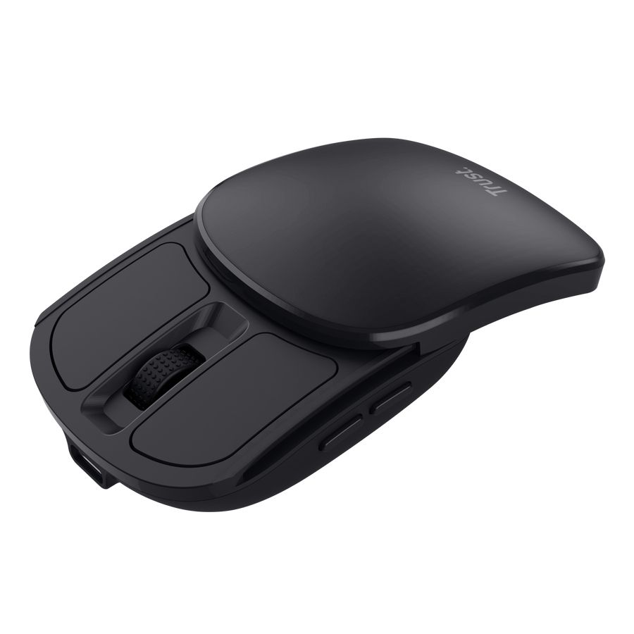 25733 - Ratn Trust Zylo Plegable Ambidextro RF Wireless 2.4GHz 2400dpi 6 Botones Negro (25733)