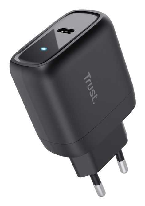 25521 - Cargador de Pared Trust Maxo GaN 45W QC 3.0 1xUSB-C Negro (25521)