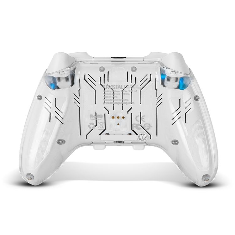 NXKROMKRYSTAL - GamePad KROM Krystal RGB Wireless Bluetooth5.0, Carcasa transparente, Compatible con PC, Switch, Switch2, IOS y ANDROID. (NXKROMKRYSTAL)