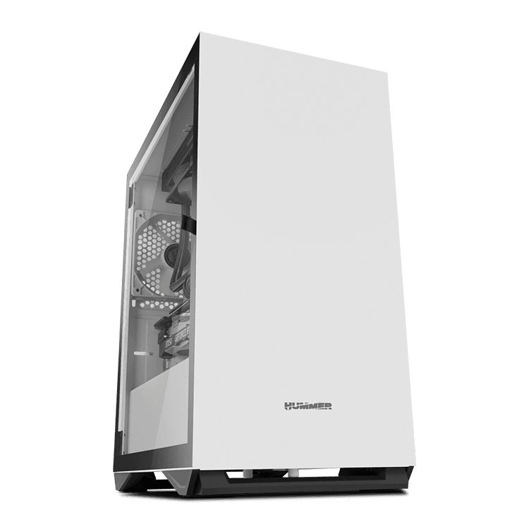 NXHUMMERAEROWH - Caja Nox Hummer Aero Hyperflow Panel Lateral de Cristal Templado ARGB 2xUSB-A 3.0 1xUSB-C 3.1 ATX ITX mATX Blanca (NXHUMMERAEROWH)