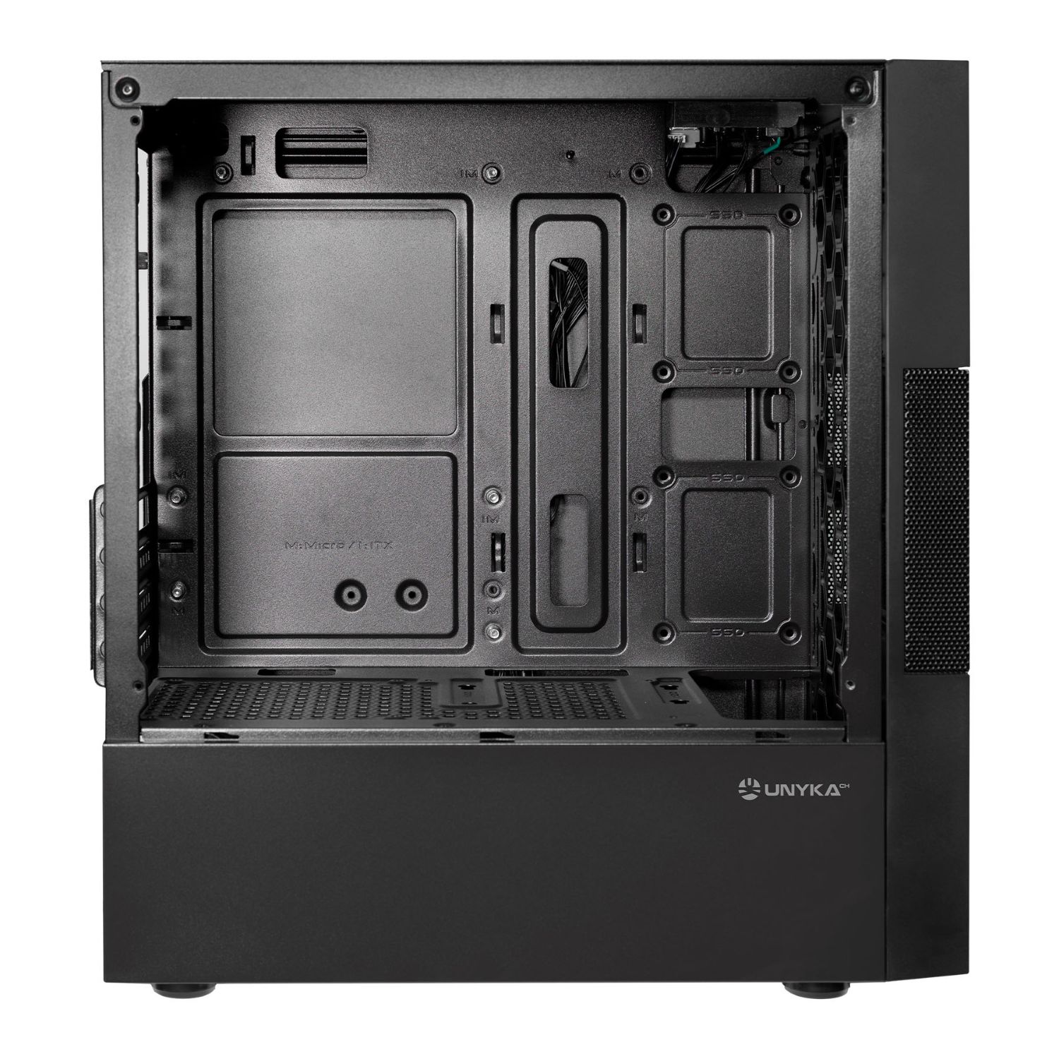 UK52125 - Caja PC UNYKA Aero C25 Panel Lateral de Cristal Templado 500W 1xUSB 2.0 2xUSB-A 3.0 ITX mATX Negra (UK52125)