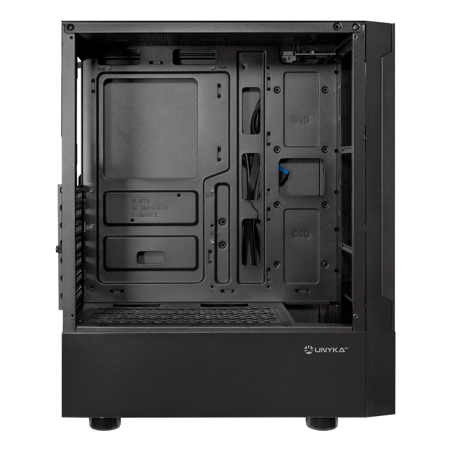 UK52135 - Caja PC UNYKA Aero C35 Panel Lateral de Cristal Templado 500W 1xUSB 2.02xUSB-A 3.0 ATX ITX mATX Negra (UK52135)