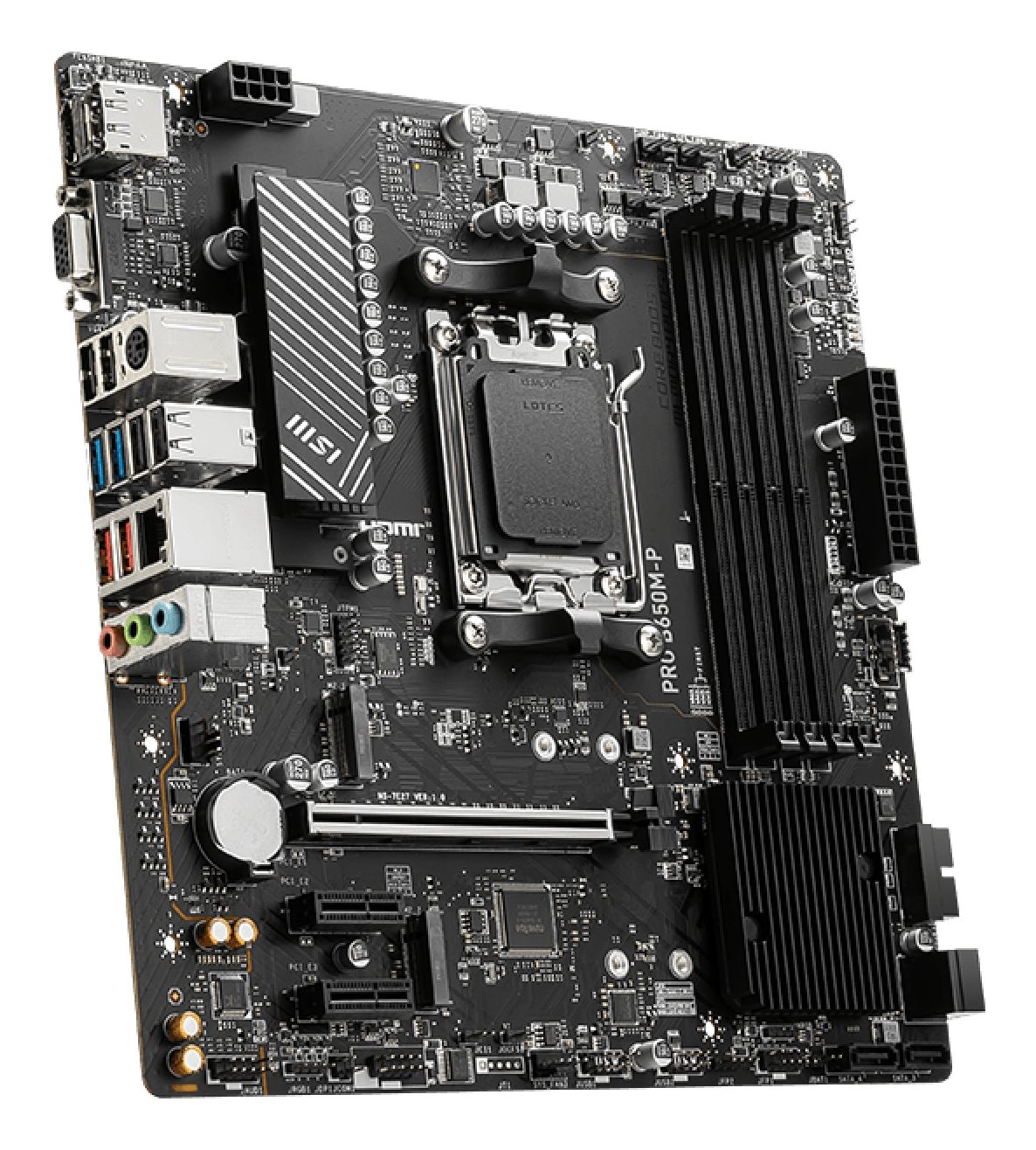 911-7E27-001 - MSI PRO B650M-P:(AM5) 4DDR5 4SATA3+2M.2 HDMI VGA DP 7Usb3.2 mATX (911-7E27-001)