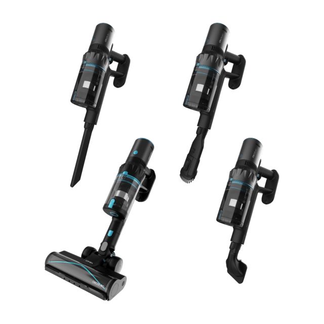 A01_EU01_107958 - Aspirador Escoba Cecotec Conga Rockstar 3500 Storm Pet Flex, sin cables sin bolsa BLDC con 500 W de potencia total y 150 AW. 70 minutos de autonoma en modo ECO. Cepillo HairLess antienredos. Tubo flexible y cepillo para animales. (A01_EU01_107958)