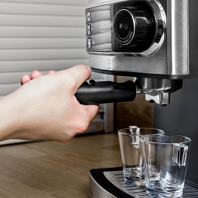 A01_EU01_101336 - Cafetera CECOTEC Power Espresso 20, 1.6l, 20Bares, vaporizador, acero inoxidable.(A01_EU01_101336)