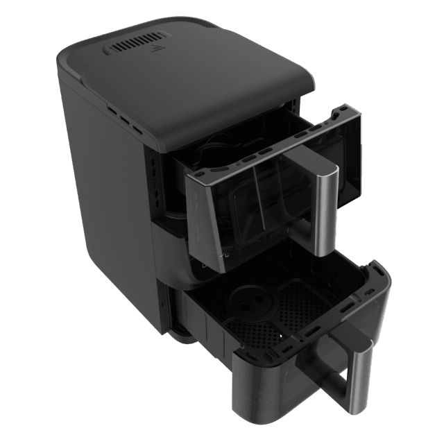 A01_EU01_109328 - Freidora Aire Cecotec Cecofry DuoLevel 10000 DuoSize Window, con cubetas superpuestas de 3.5L y 6.5L, 2000 W de potencia, control tctil, y 10 programas preconfigurados para una coccin rpida y saludable.. (A01_EU01_109328)