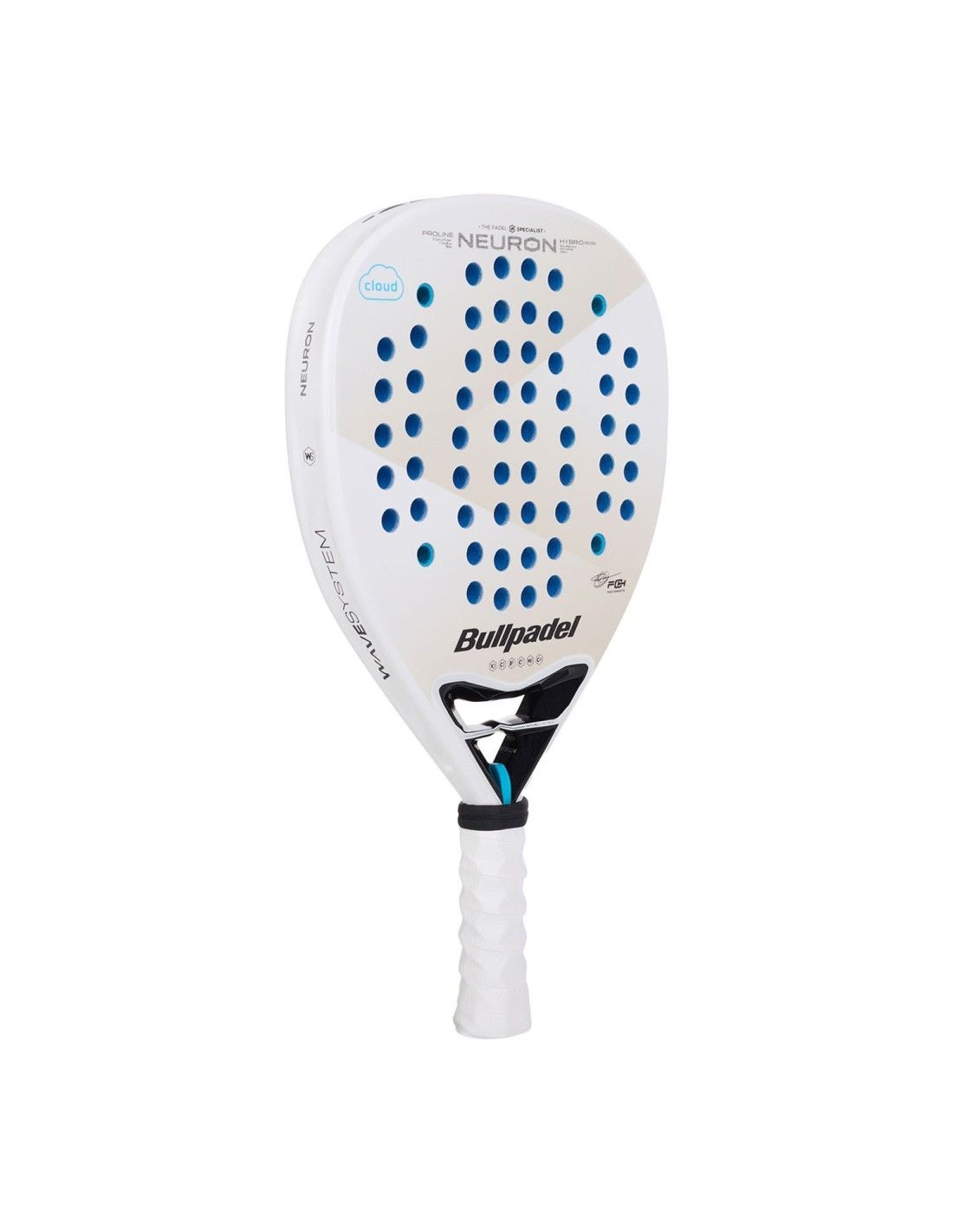 BUP-PALA PAD NEURON 25 - Pala de Pdel Bullpadel Neuron Cloud 2025 Blanca