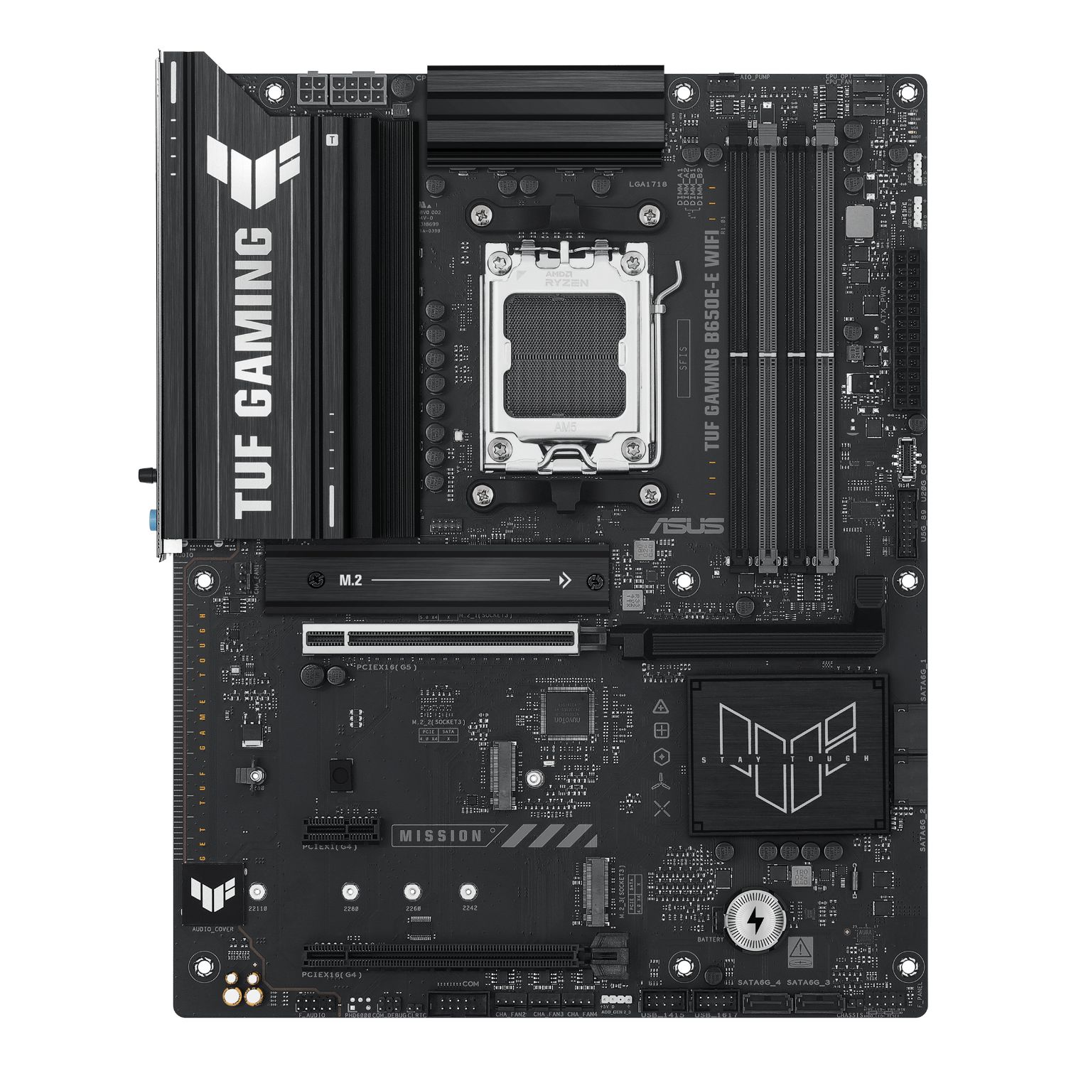 90MB1LT0-M0EAY0 - ASUS TUF GAMING B650E-E WIFI: (AM5) 4DDR5 SATA3 M.2 USB HDMI DP RJ45 7.1 ATX WiFi 6E Bluetooth 5.3 Ethernet 2.5 GbE (90MB1LT0-M0EAY0)