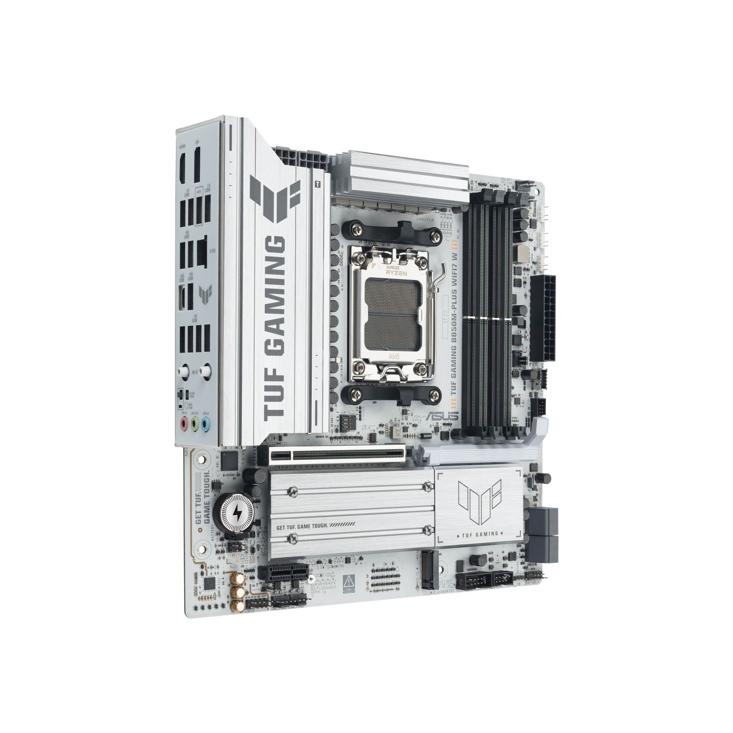 90MB1MD0-M0EAY0 - Placa base ASUS TUF GAMING B850M-PLUS WIFI7 W:(AM5) 4DDR5 SATA3 M.2 USB HDMI DP RJ45 7.1 mATX WiFi 7 Bluetooth 5.4 Ethernet 2.5 GbE (90MB1MD0-M0EAY0)