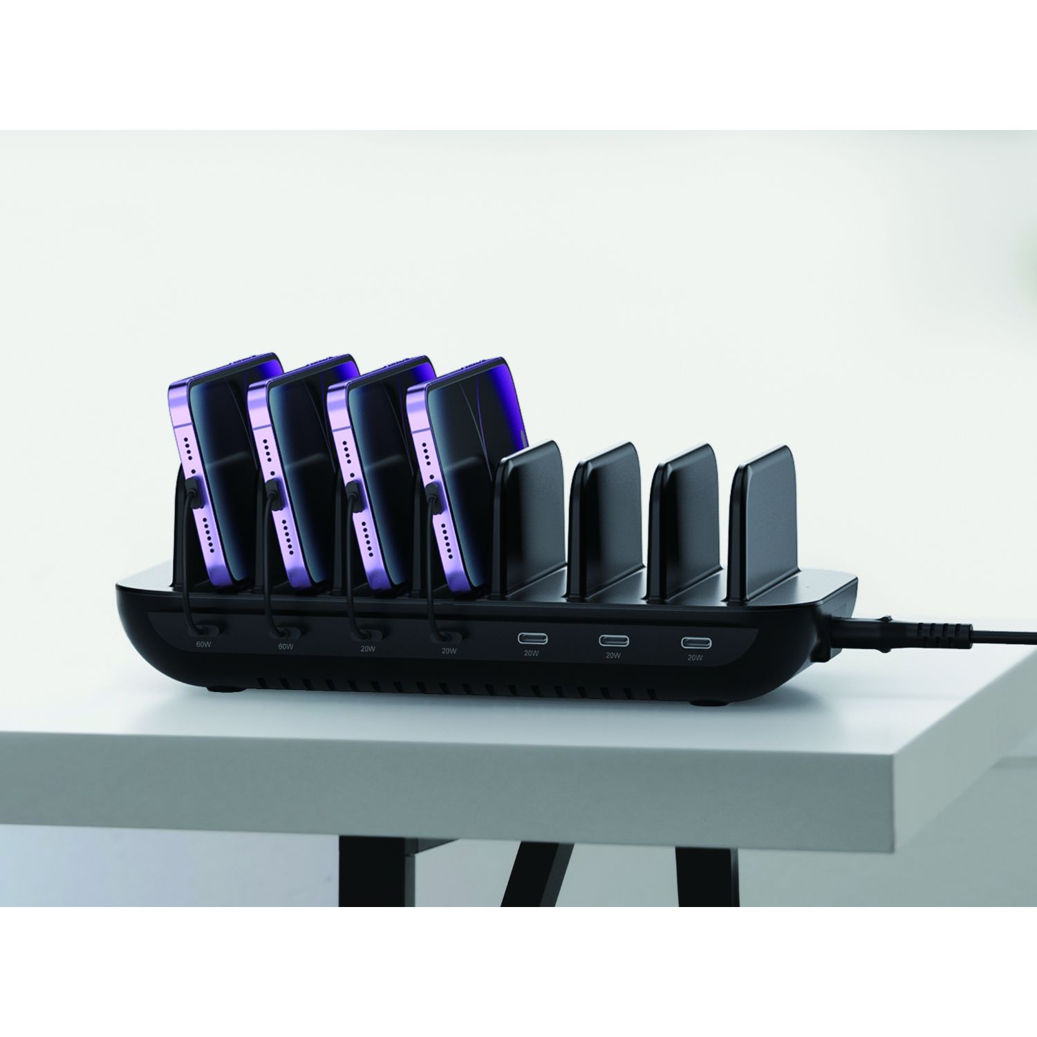 OZUL07B - Cargador CONCEPTRONIC 160W PD 3.0 7xUSB-C Negro (OZUL07B)