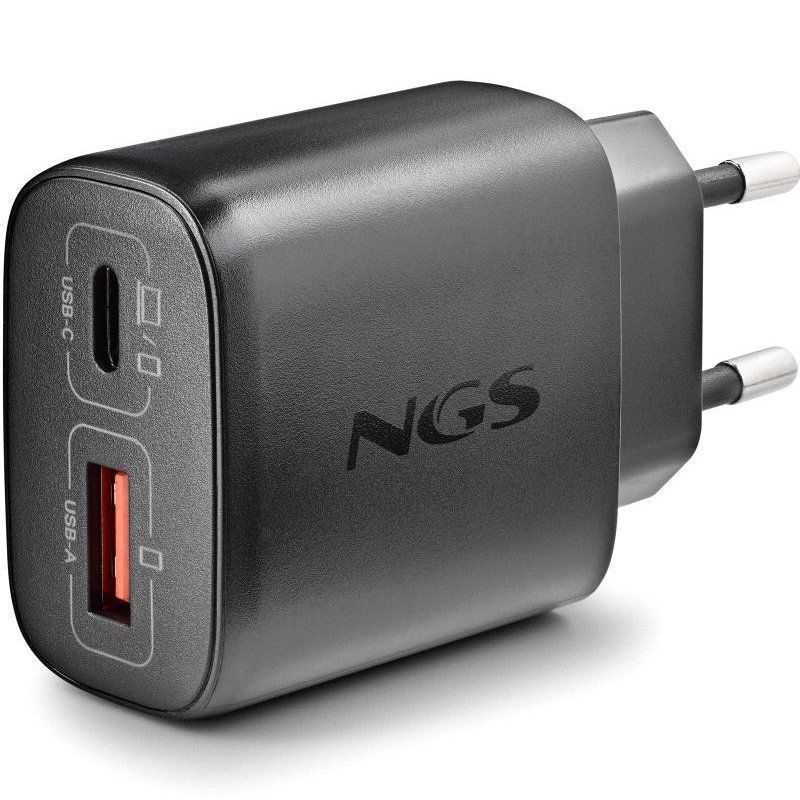 ERA45WBLACK - Cargador de Pared NGS Era 45W 1Usb-C 1Usb-A Negro (ERA45WBLACK)