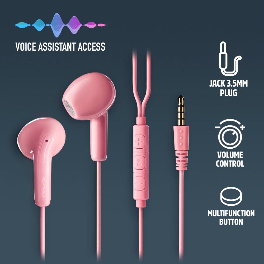 CROSSFLIPPINK - Auriculares NGS Intraurales Jack3.5mm Rosa (CROSSFLIPPINK)