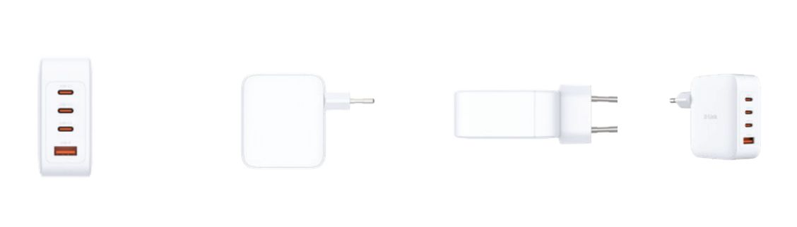 DCF-141/E - Cargador de Pared D-Link GaN 140W PD 3.1 QC 3.0/4 1xUSB-A 3xUSB-C Blanco (DCF-141/E)