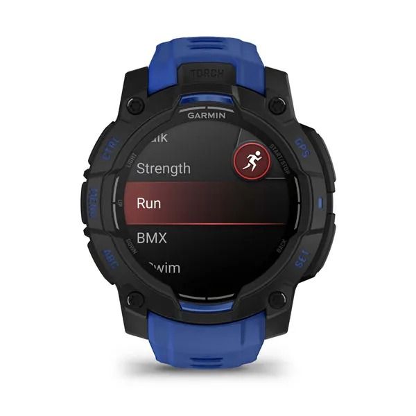 010-02936-03 - Smartwatch Garmin Instinct 3 Digital AMOLED Tctil Color 1.2? 45mm Multideporte Bluetooth GPS Negro Correa Azul (010-02936-03)