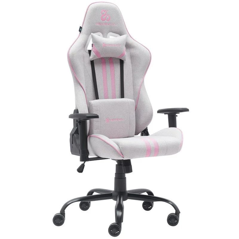 NS-CH-KITSUNEV2-P - Silla Gaming Newskill Kitsune V2, Tela Transpirable, juego de cojines lumbar y cervical, Rosa. (NS-CH-KITSUNEV2-P)