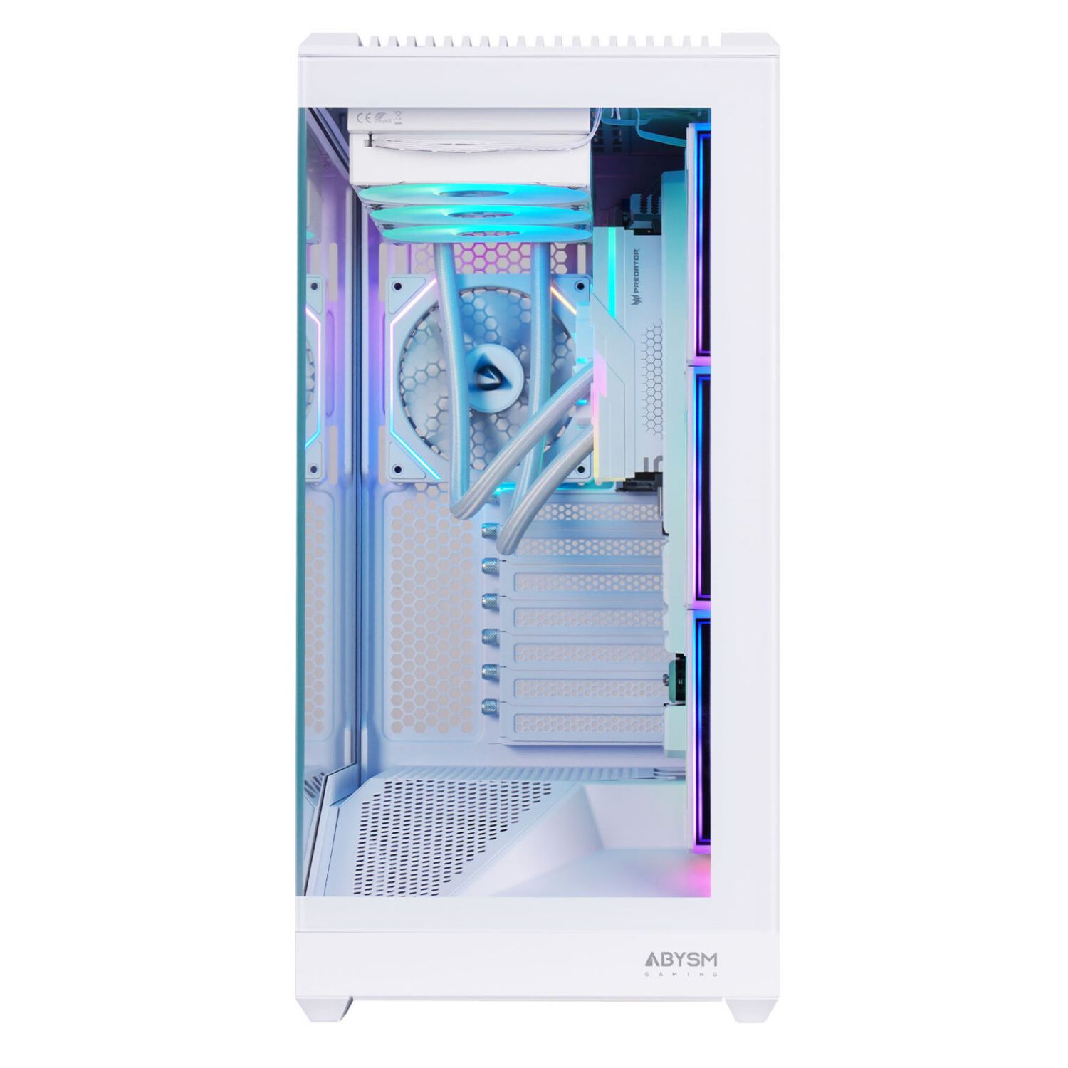 AB123533W - Caja Abysm Gaming Arian Frame A400 Panel Lateral de Cristal Templado ARGB 1xUSB-A 3.0 1xUSB-C 3.1 ATX mATX Mini-ITX Blanca (AB123533W)
