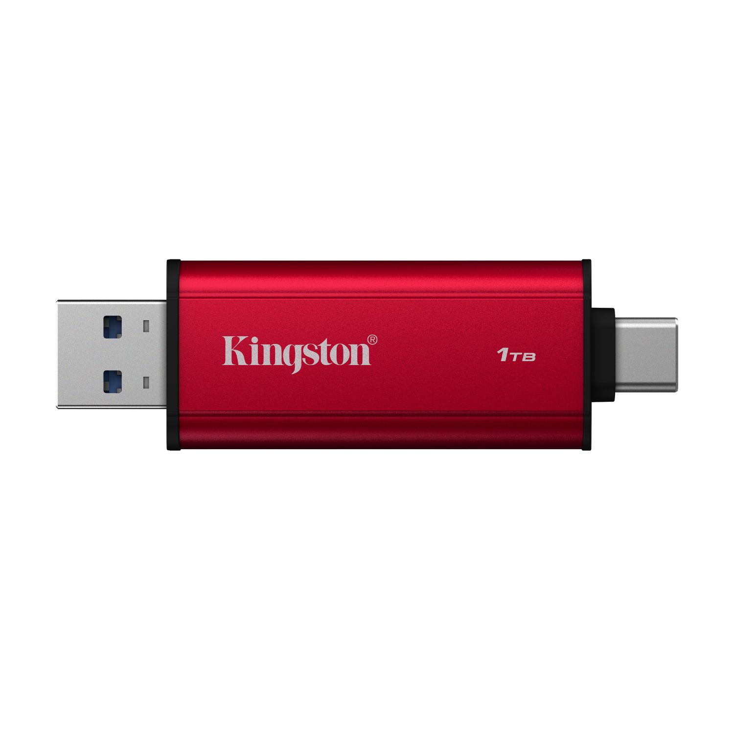 SPSD/1TB - Disco SSD Kingston 1Tb Dual USB-A 3.1 USB-C 3.1 3D NAND Lectura 1050 Mb/s 950 Mb/s Negro/Rojo (SPSD/1TB)