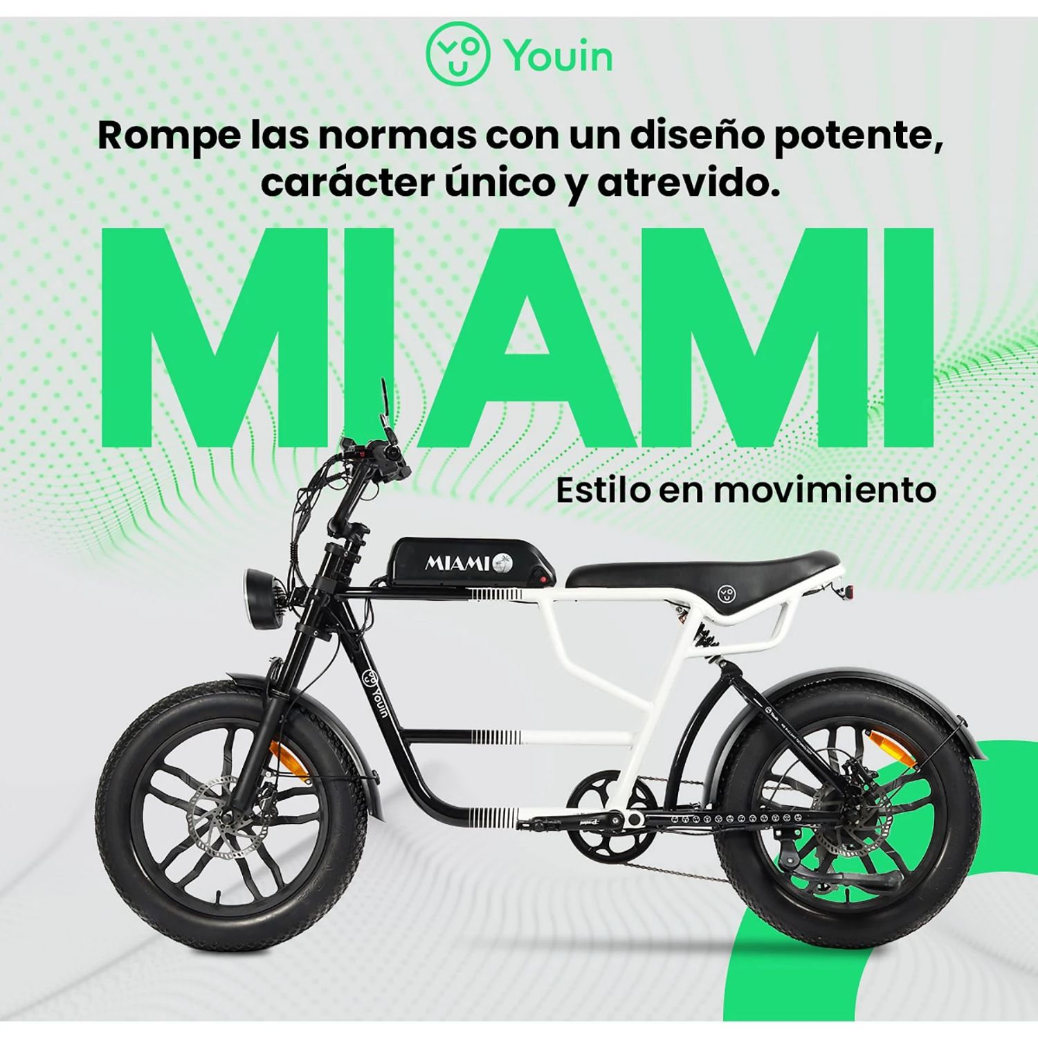 BK7000 - Bicicleta Elctrica YOUIN Fat Bike Miami 20