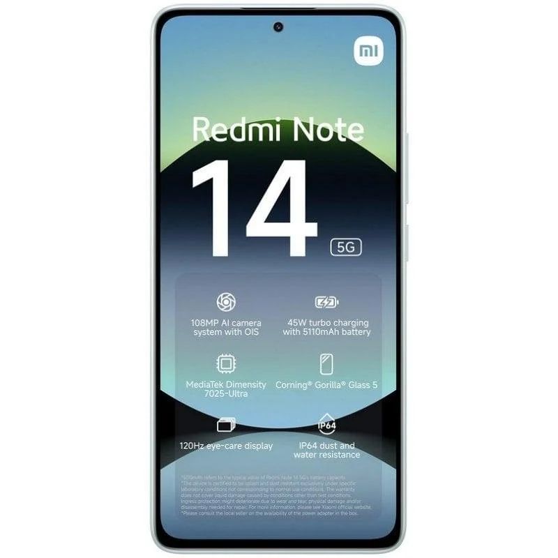 XIA-SP NOTE14 5G 8-256 GREE - Smartphone XIAOMI Redmi Note 14 6.67