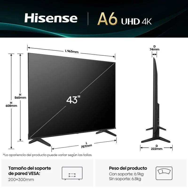 43A6Q - Tv Hisense 43