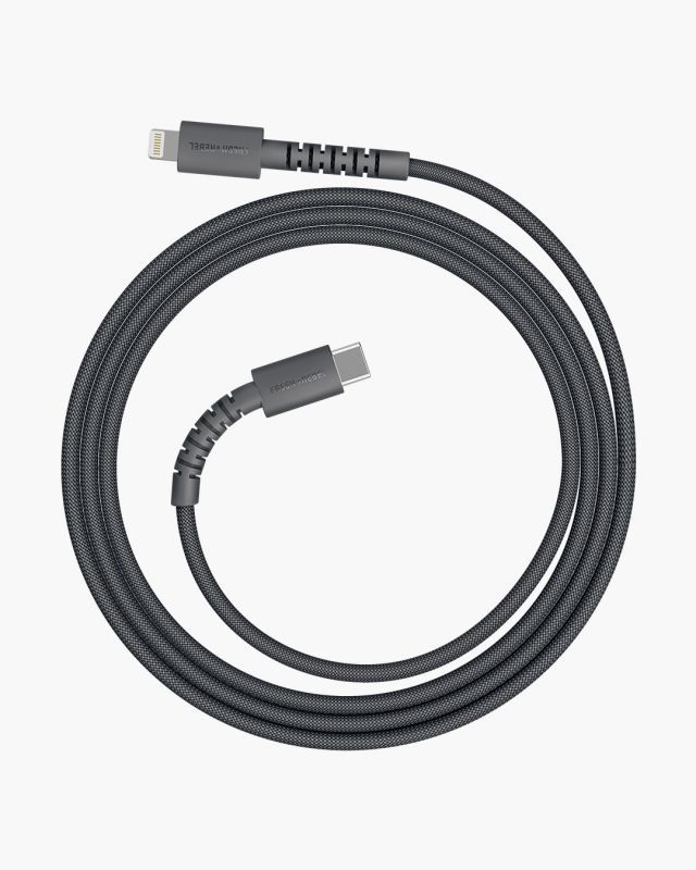2CLC071SG - Cable Fresh N Rebel FlexWave USB-C a Lightning 70cm Gris Silicona Ultraflexible Dise�o Trenzado Duradero (2CLC071SG)