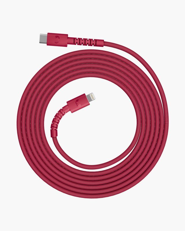 2CLC201BR - Cable Fresh N Rebel FlexWave USB-C a Lightning 2m Rojo Silicona Ultraflexible Dise�o Trenzado Duradero (2CLC201BR)