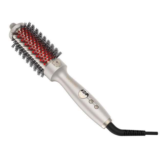 A01_EU01_110333 - Cepillo alisador Cecotec InstantCare ThermoGlow, con Infrarrojos y Tecnologa Inica, 5 Temperaturas, 38mm, Funcin Memoria, Pantalla, Apagado Automtico y Cable Giratorio. (A01_EU01_110333)