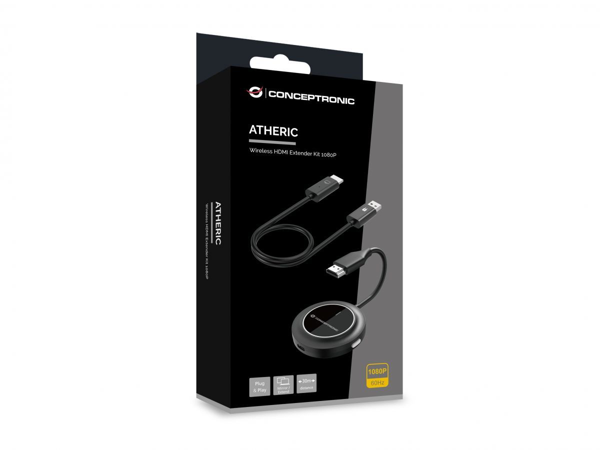 ATHERIC02B - Transmisor Inal�mbrico CONCEPTRONIC 1080p/60Hz HDMI 1.4 Negro (ATHERIC02B)