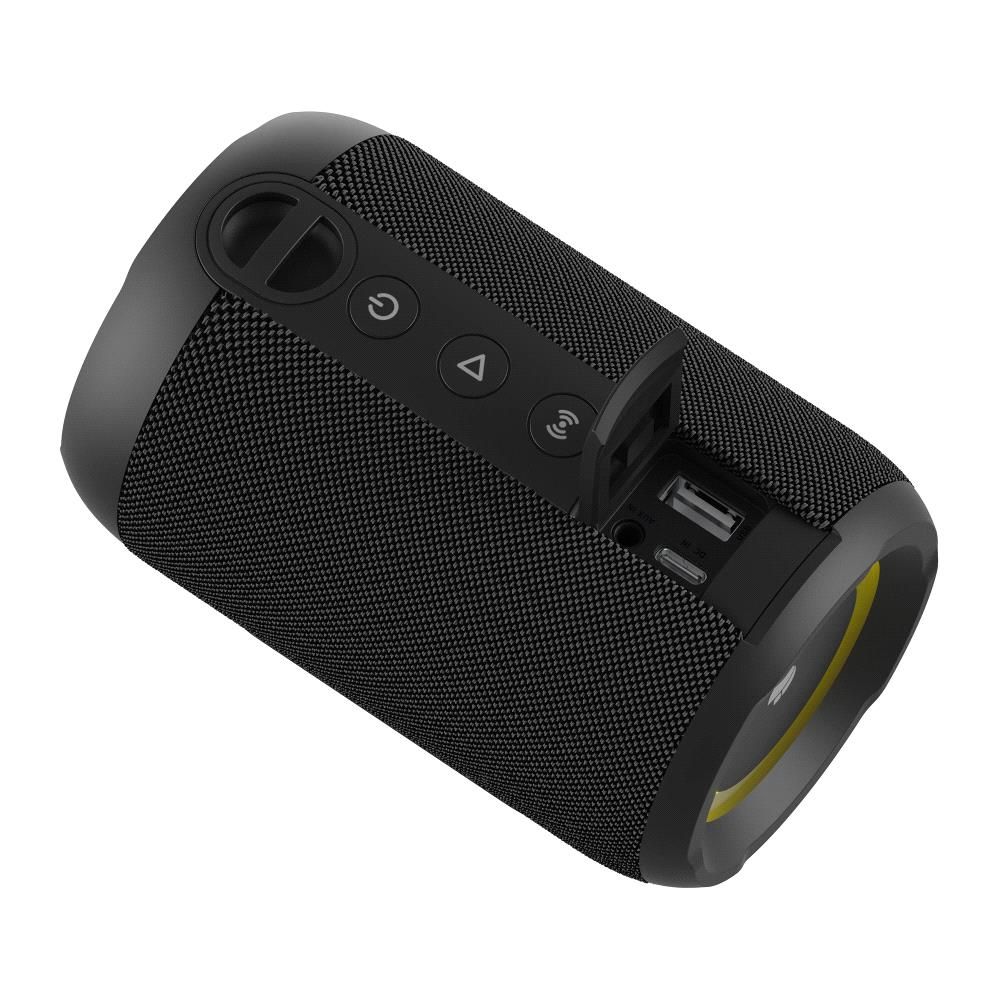 ROLLERFURIA2TINYBLACK - Altavoz NGS port�til 20W Bluetooth5.4 TWS RGB, bater�a 7h. Salida aux y usb, Negro. (ROLLERFURIA2TINYBLACK)