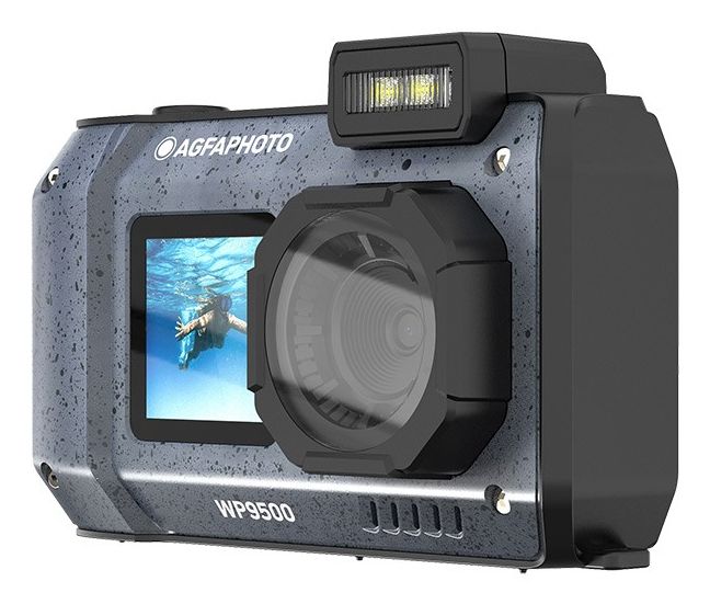 AGF-CAM WP9500 BK - C�mara Digital Deportiva Agfa Photo Realishot 24mp 5K UHD Sensor CMOS Pantalla Dual 2.9?/1.4? Negra (WP9500BK)