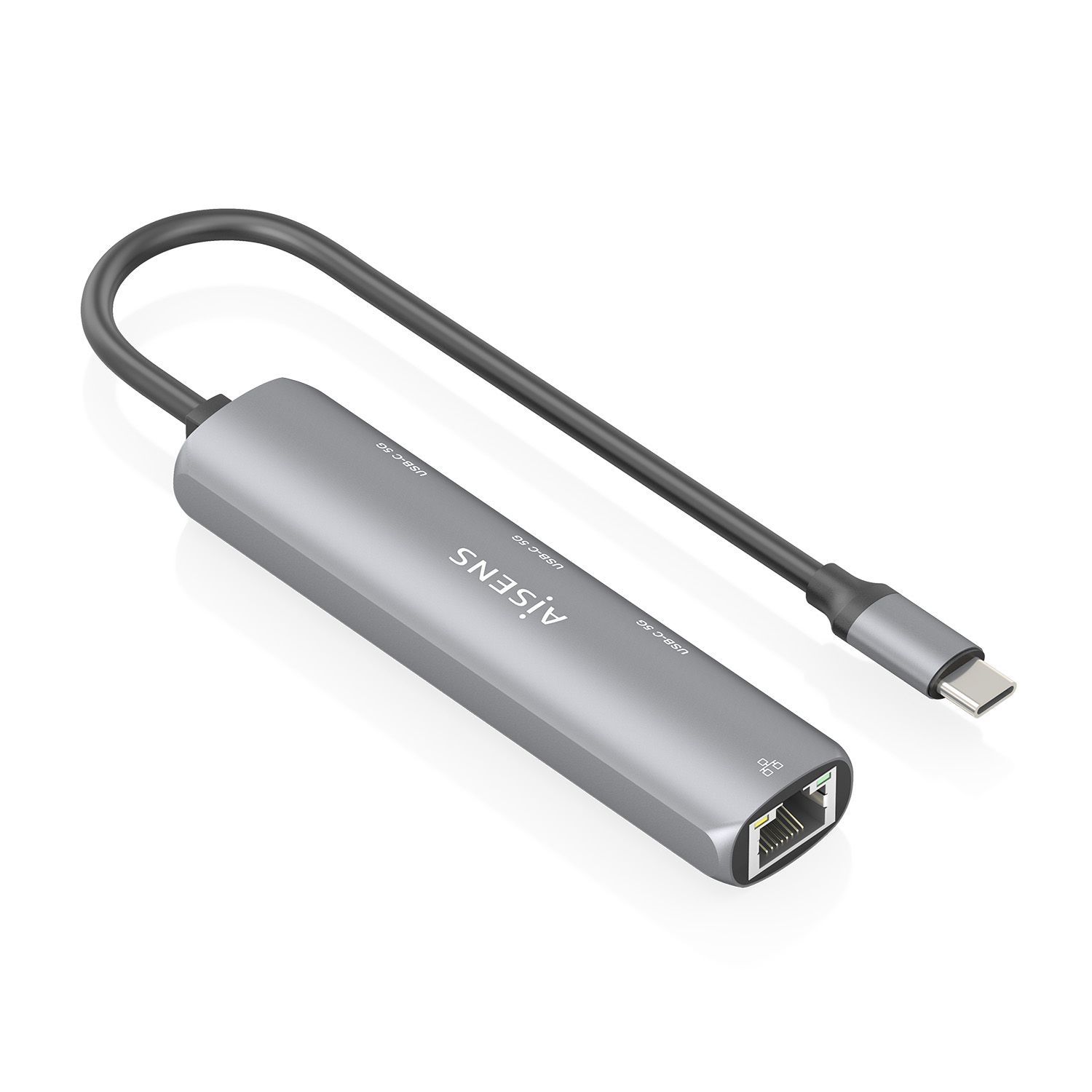 ASUC-4P041-GR - Docking Station AISENS USB-C a 3xUSB-C/1xRJ45 Ethernet GbE 15cm Gris (ASUC-4P041-GR)